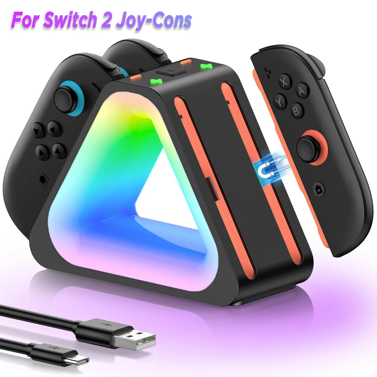 Station de Charge RGB 4-en-1 Nintendo Switch 2 – Joy-Con