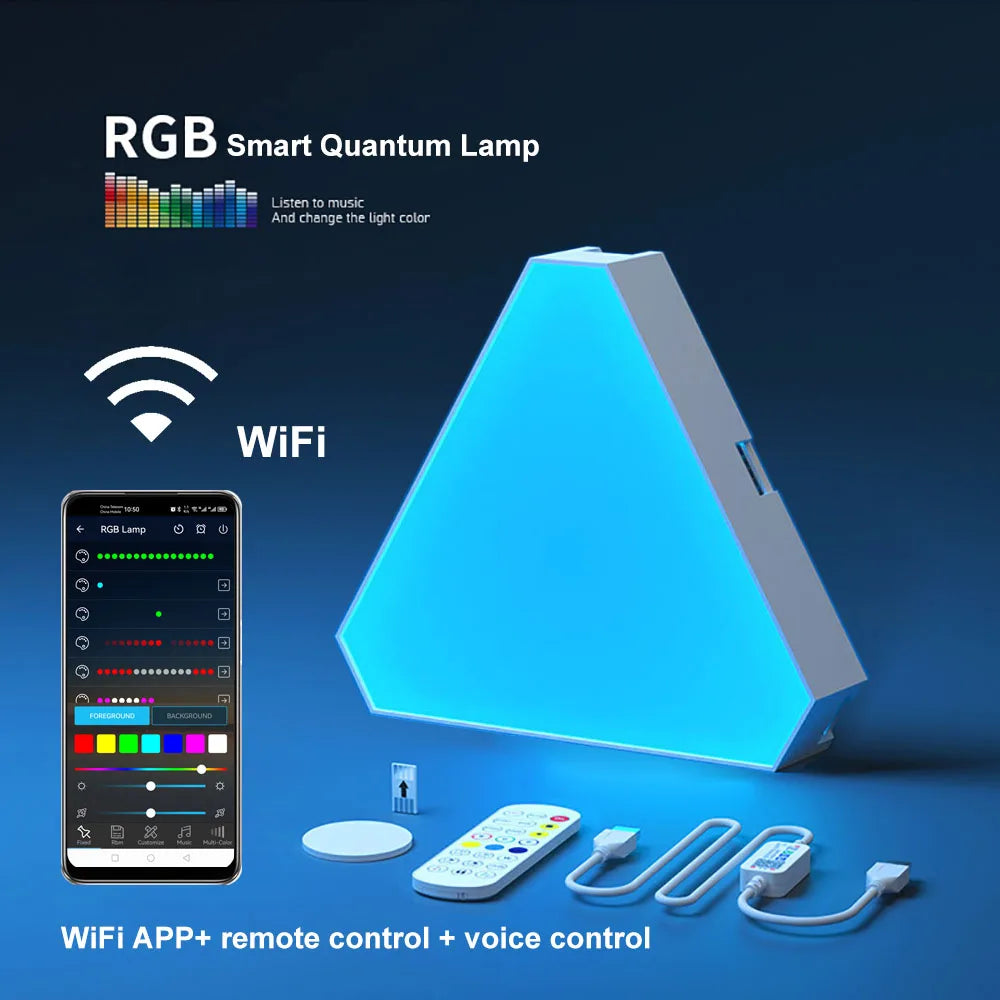 Lampe Murale LED Triangulaire RGB – Lumière d'Ambiance