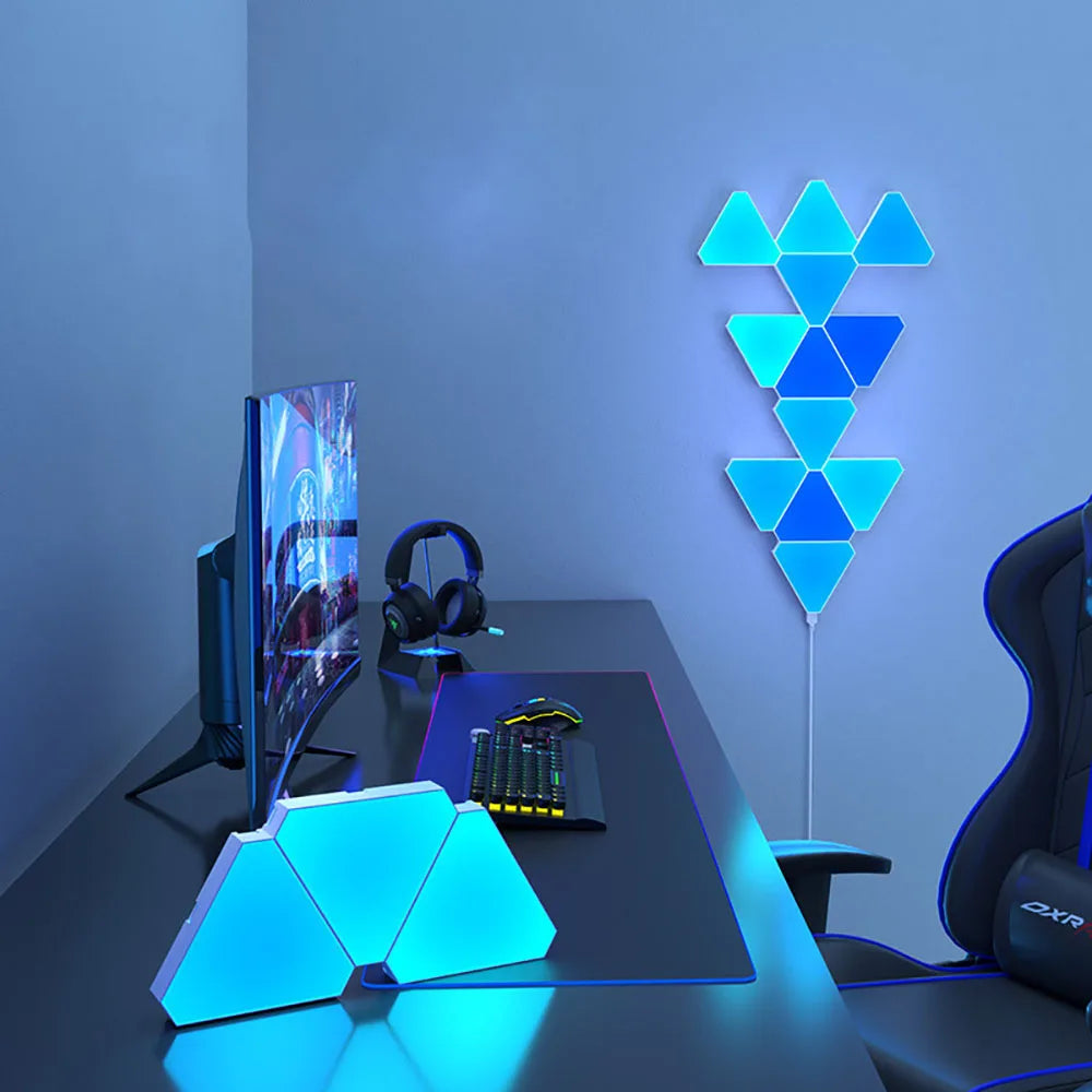 Lampe Murale LED Triangulaire RGB – Lumière d'Ambiance