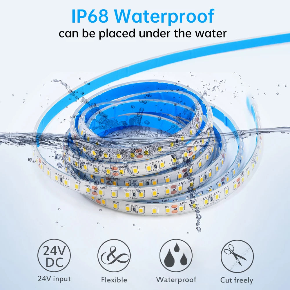 Bande LED Lumineuse IP68 Étanche 24V – Décoration Intérieure & Extérieure