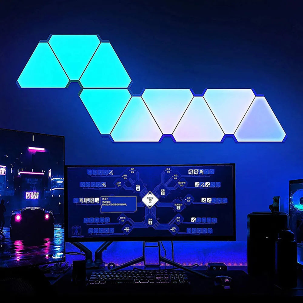 Lampe Murale LED Triangulaire RGB – Lumière d'Ambiance