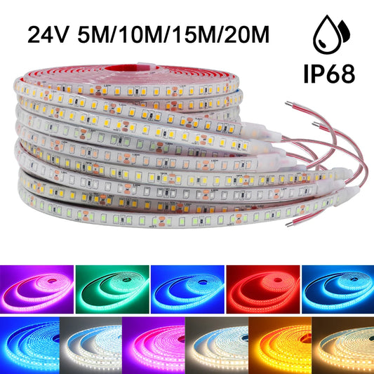 Bande LED Lumineuse IP68 Étanche 24V – Décoration Intérieure & Extérieure