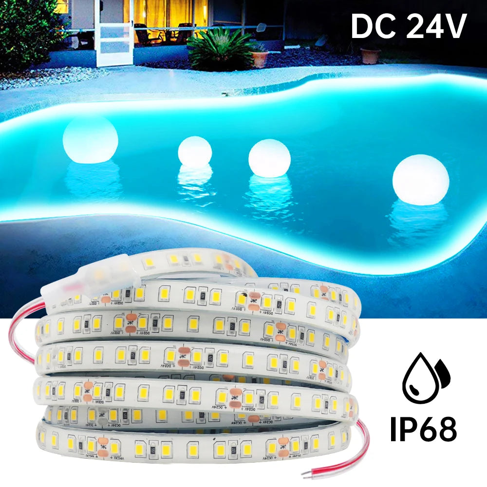 Bande LED Lumineuse IP68 Étanche 24V – Décoration Intérieure & Extérieure
