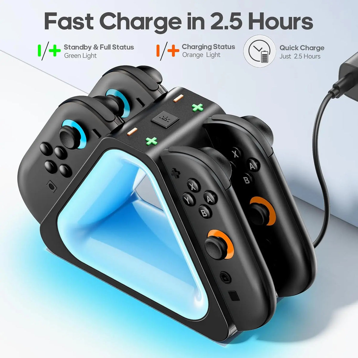 Station de Charge RGB 4-en-1 Nintendo Switch 2 – Joy-Con
